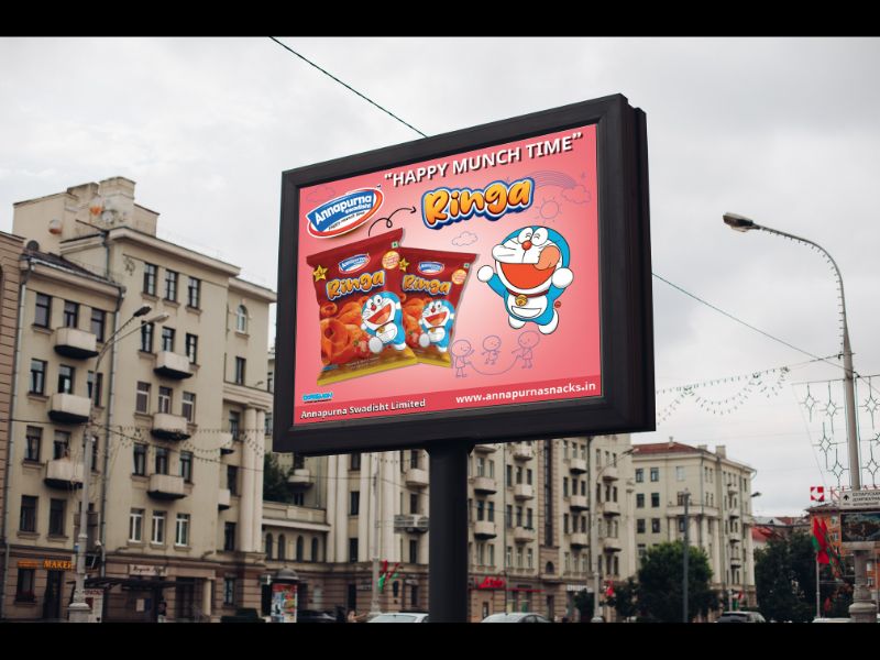 Billboard advertising of Ringa Snack for Annapurna Swadisht